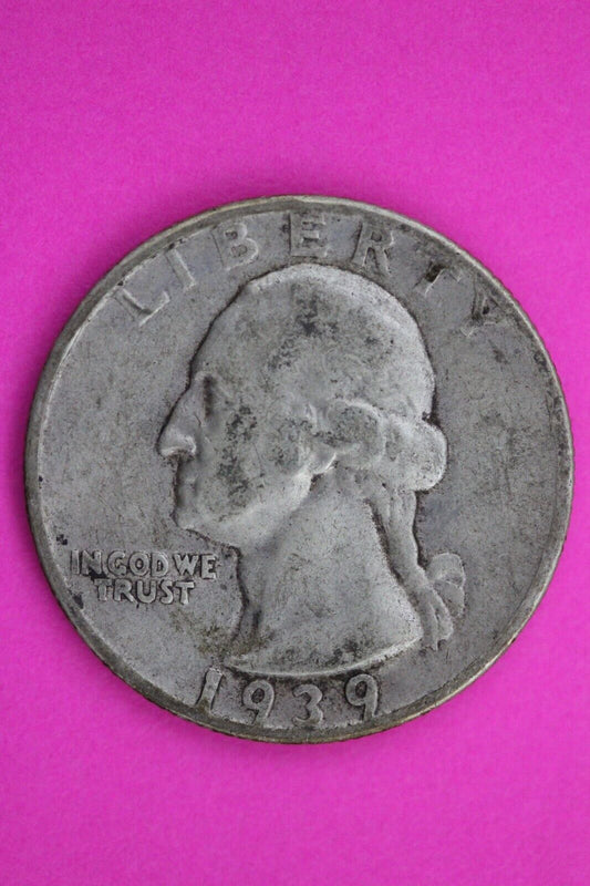 Toned 1939 S George Washington Quarter Scarce American Coin Silver Coin 0035