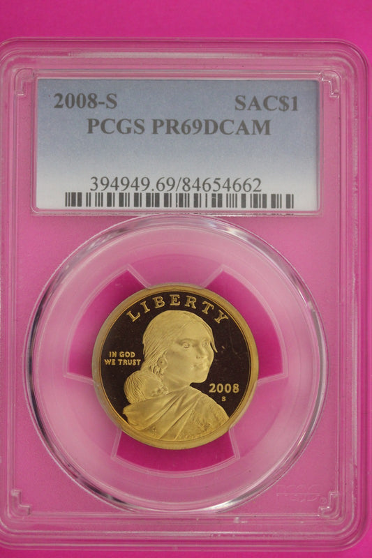 2008 S PR 69 Sacagawea Dollar Native American NGC Certified Authentic Slab 02