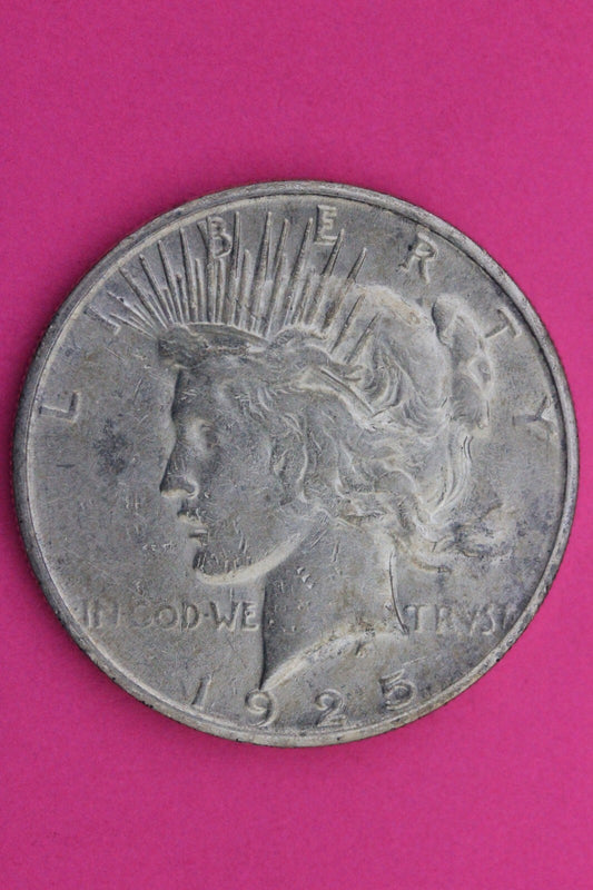 High Grade 1925 S Peace Silver Dollar LIberty Coin Guaranteed Authentic 0305N