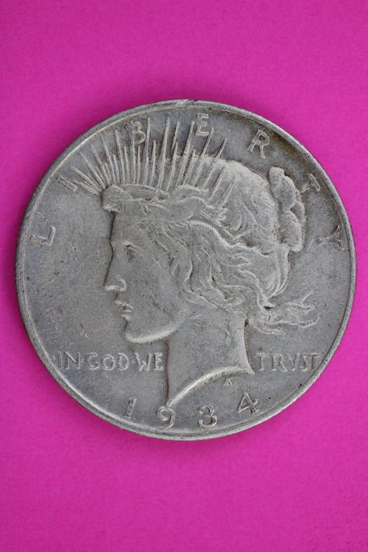 1934 D Peace Lady Liberty Semi Key Date Silver Dollar Guaranteed Authentic 1774