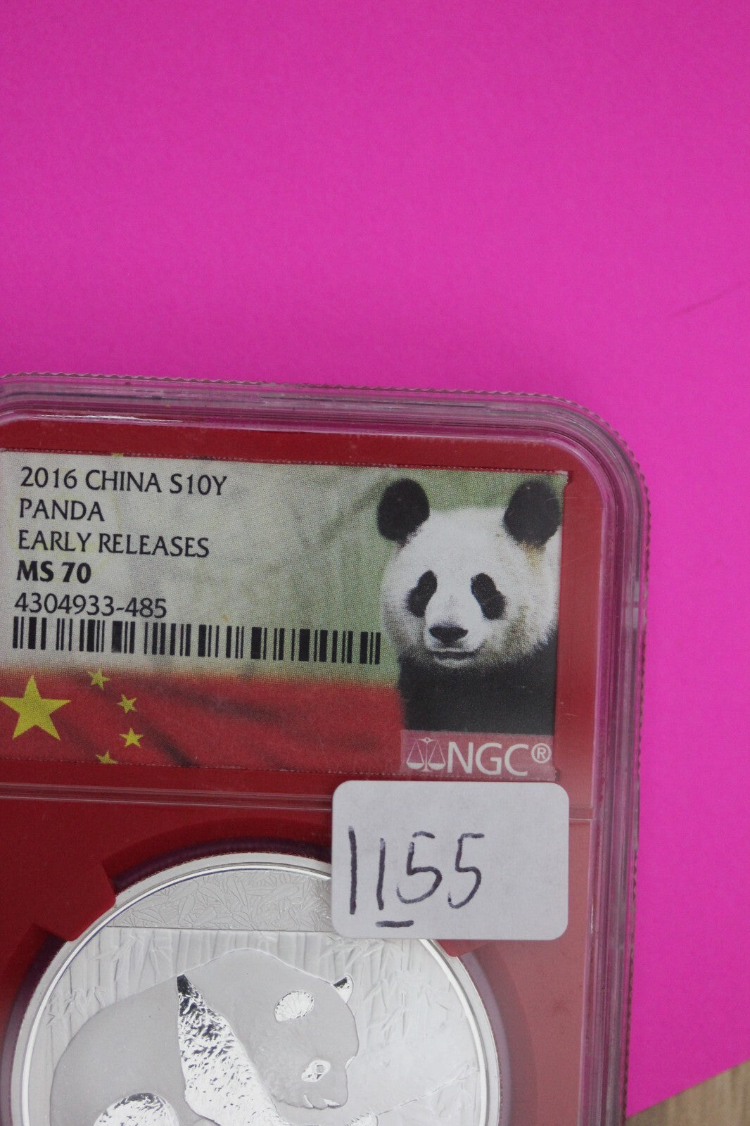 2016 MS 70 China Panda Early Releases 1 OZ Silver Coin NGC Graded Authentic 1155