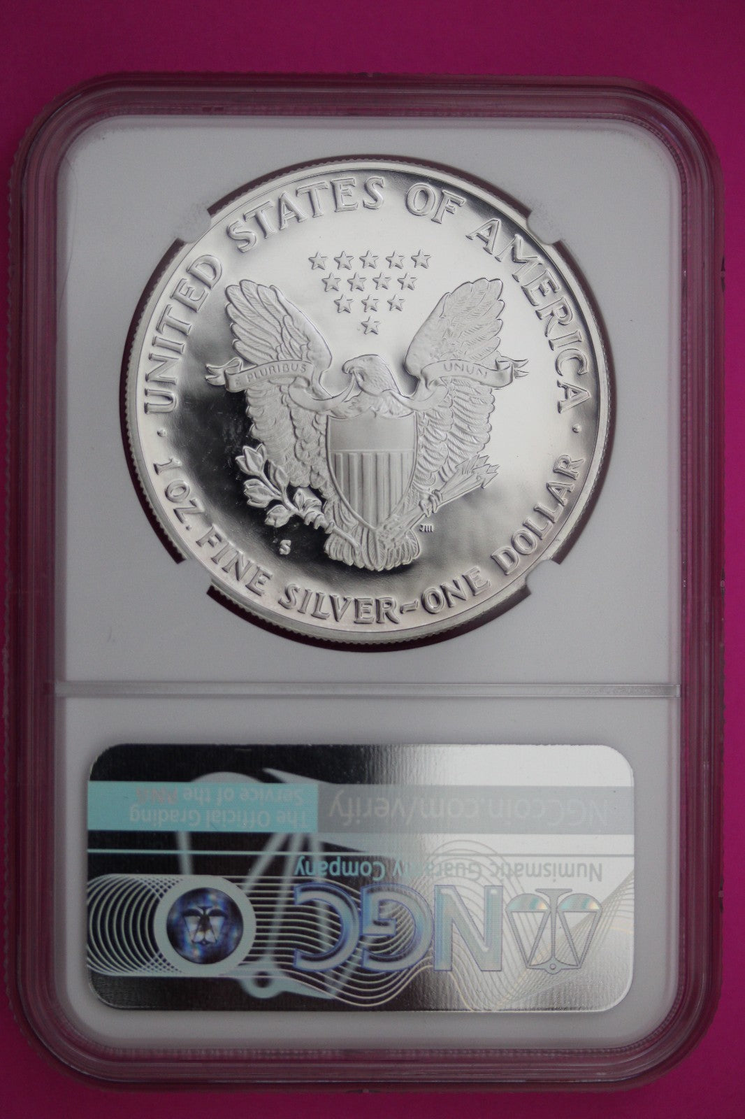 1989 S PR 70 Silver Eagle Proof Ultra Cameo 1 OZ NGC Graded Authentic Slab 895