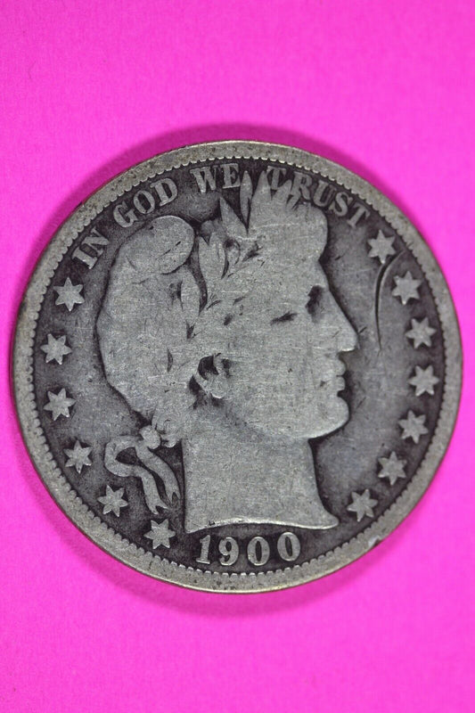 1900 O Barber Liberty Half Dollar Scarce Semi Key Date Coin New Orleans 286