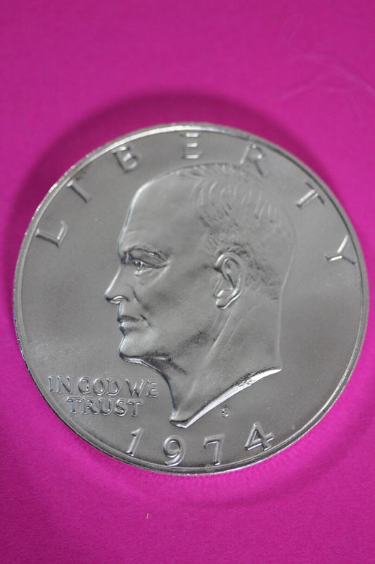 Gem BU 1974 S Ike Eisenhower 40% Silver Dollar You Get Same Coin In Pics TOM 09