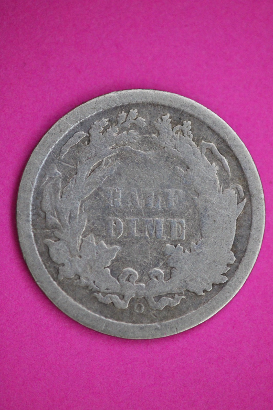 1860 O Seated Half Dime Silver Exact Coin Shown Filler Damaged Bent 2744