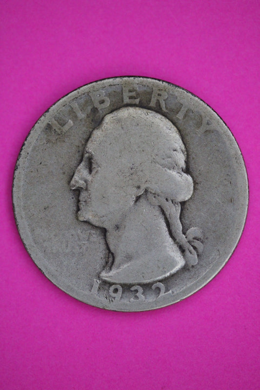 1932 D George Washington Silver Quarter Guaranteed Authentic Genuine Coin 2562