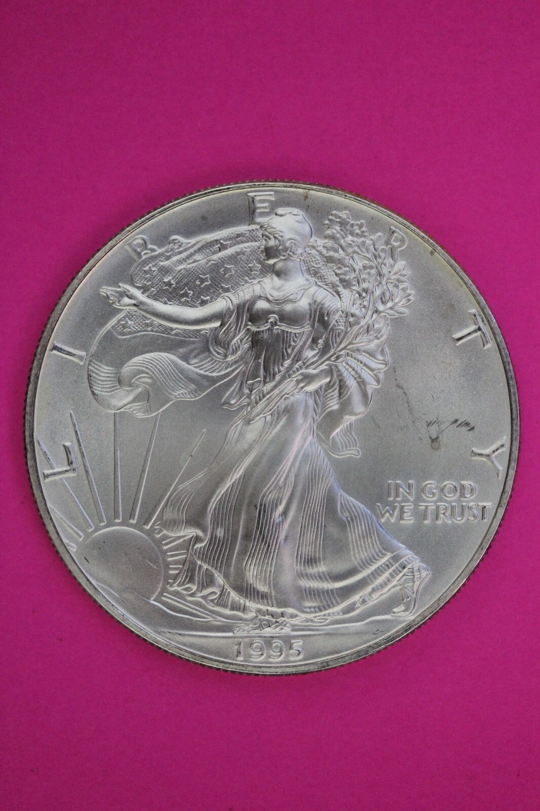 Key Date 1995 BU American Silver Eagle Key Date 1 Ounce 999 Exact Coin Shown 68