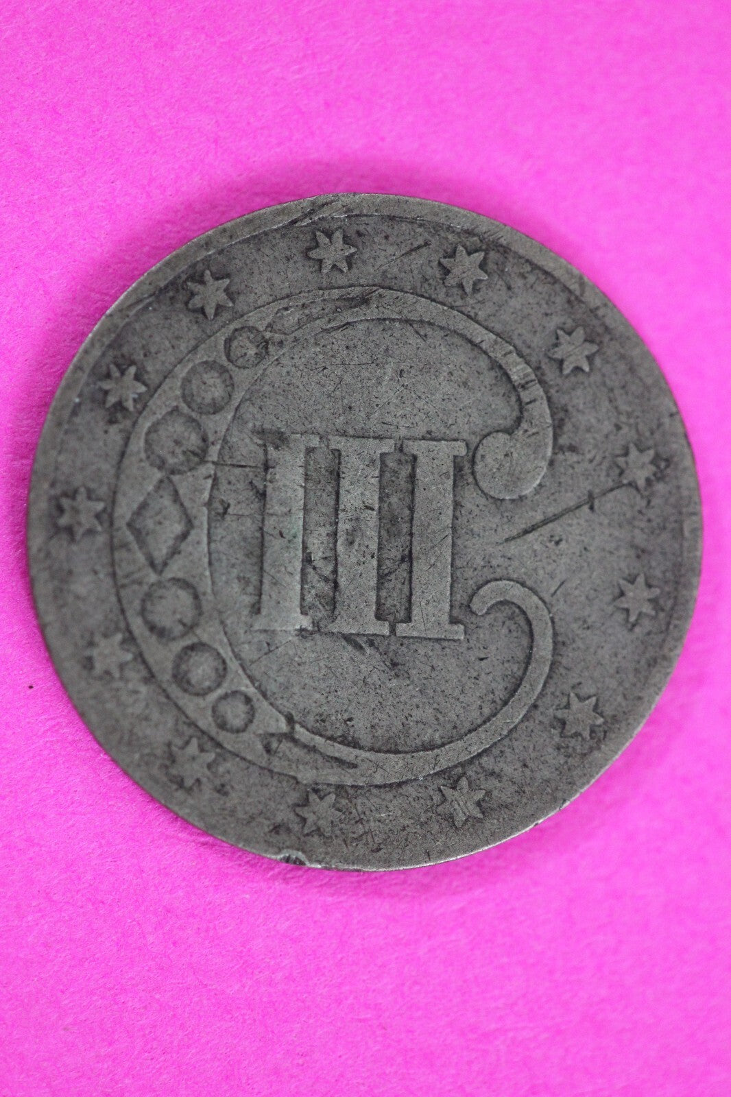 1853 Trime 3 Three Cent Silver Dime Exact Coin Shown In Pics Semi Key Date 86