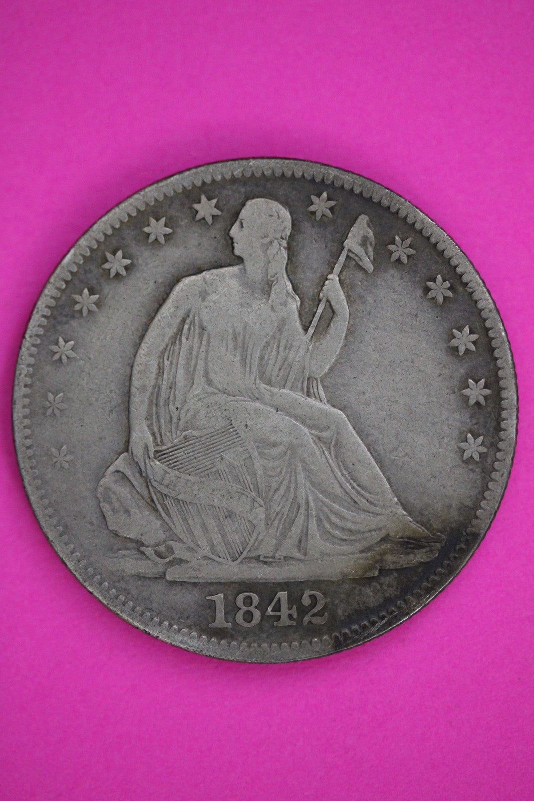1842 O Seated Liberty Half Dollar Silver Guaranteed Authentic Genuine Coin 2940