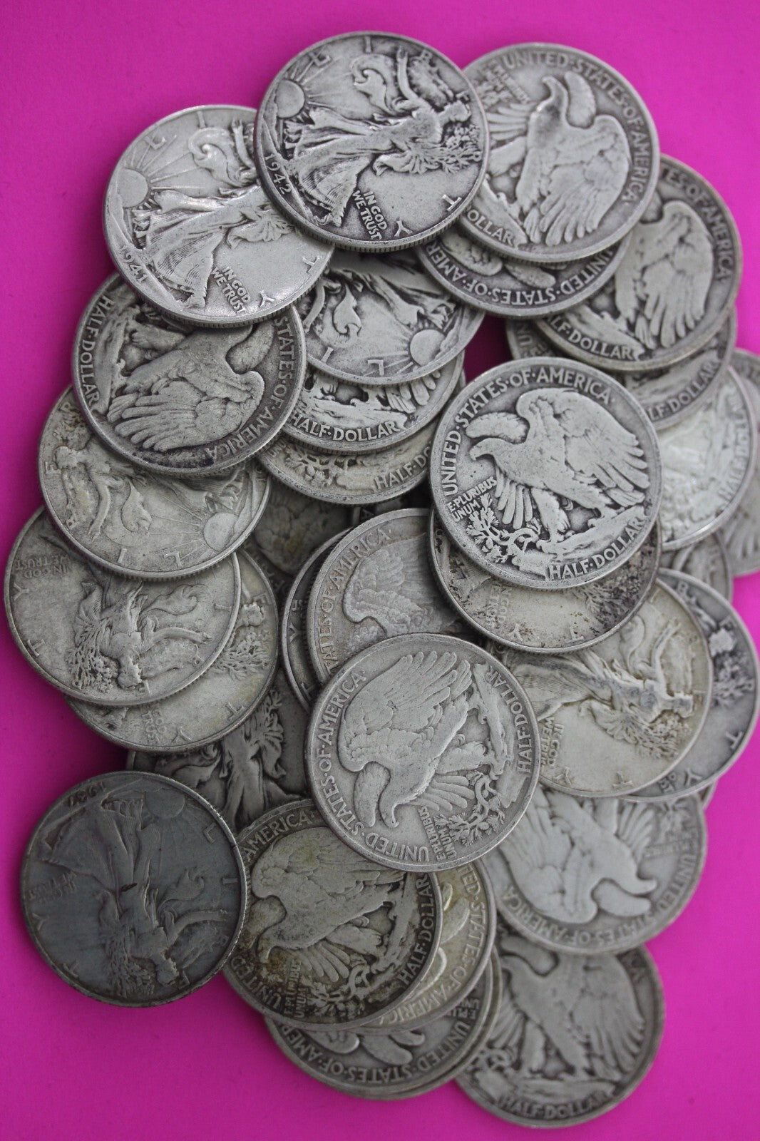 6 Standard Ounces Coin Weight 90% Silver Junk Walking Liberty Half Dollars Halve