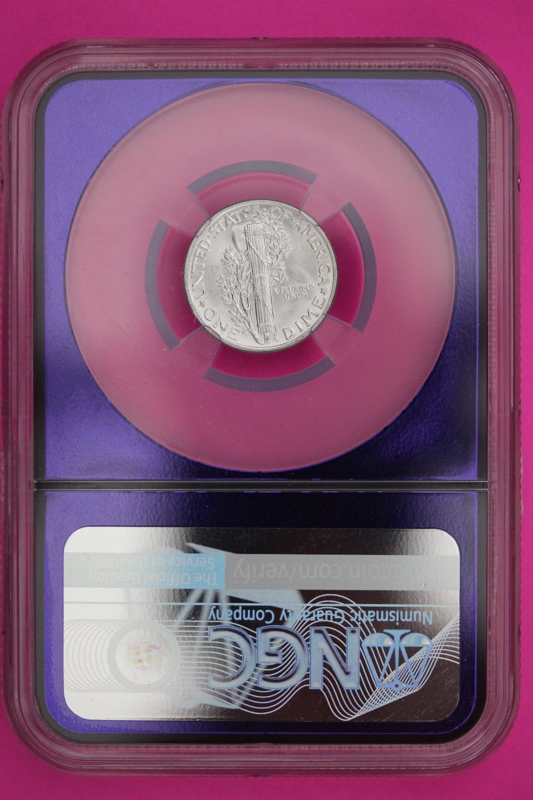 1944 P MS 66 Mercury Liberty Dime NGC Purple Bee Hive Label Graded Certified 917