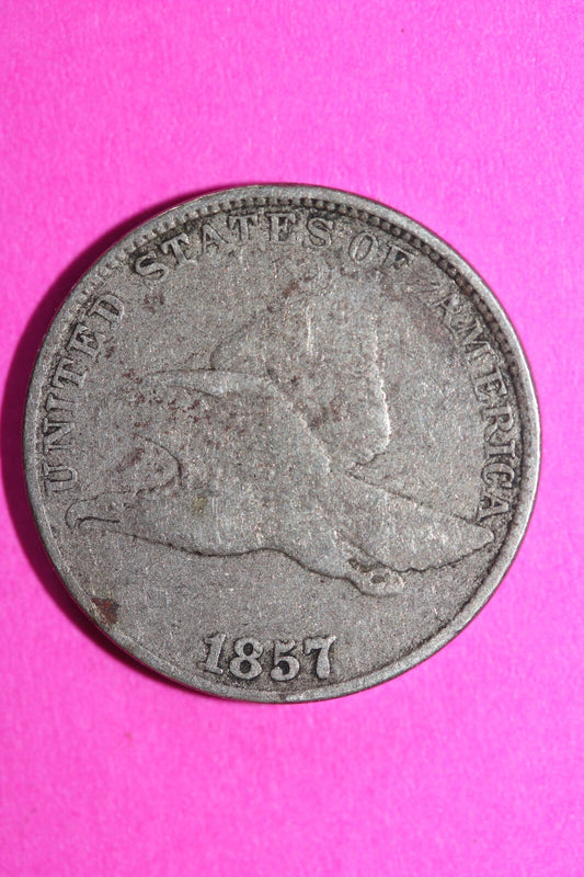 1857 Flying Eagle Cent Penny Exact Scarce Early Type Coin as Pictured 38