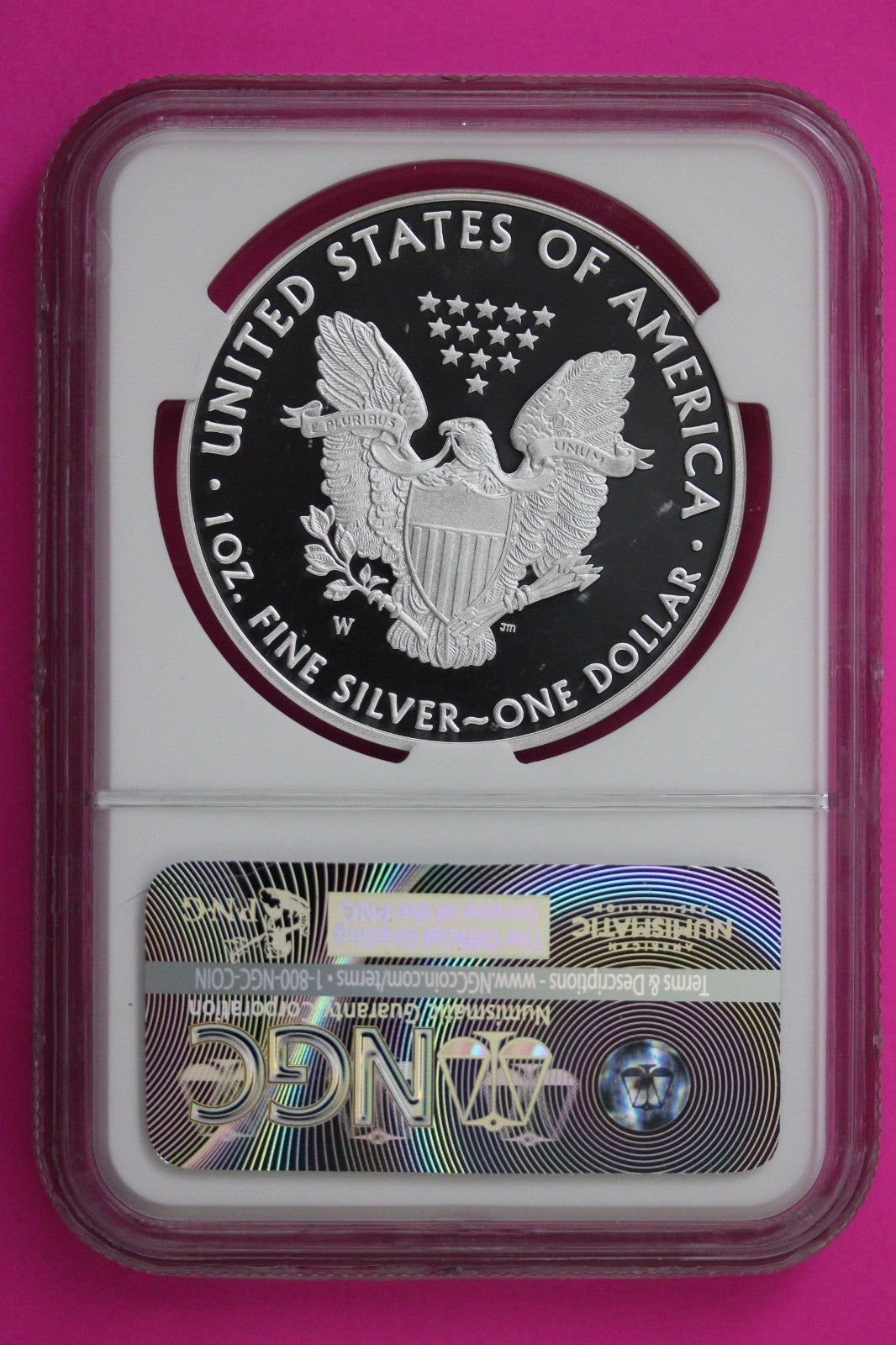 2016 W PF 70 Proof DCAM Silver American Eagle Lettered Edge NGC Authentic 268