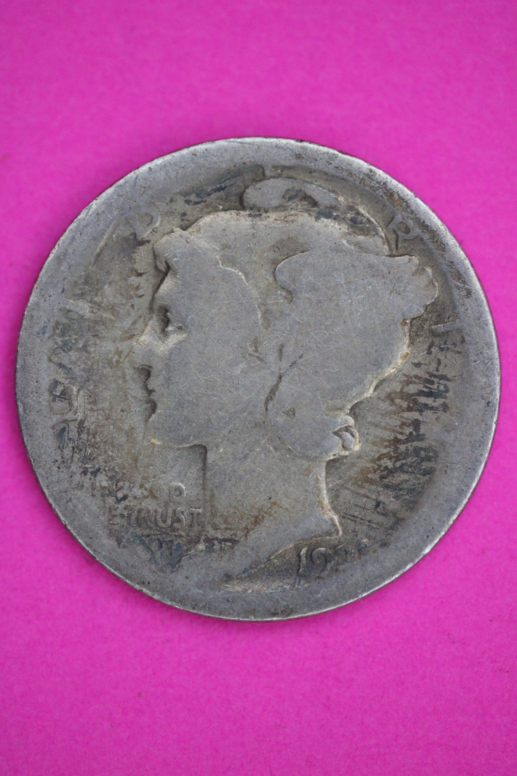 1921 D Mercury Liberty Dime Silver Coin Guaranteed Genuine American Seller 2557