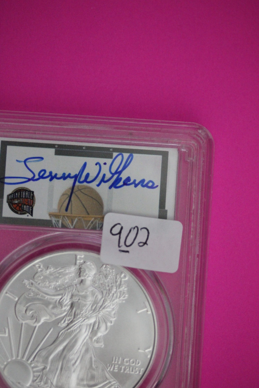 2021 (P) MS 70 Silver Eagle NMBHOF Private Collection Lenny Wilkons PCGS 902