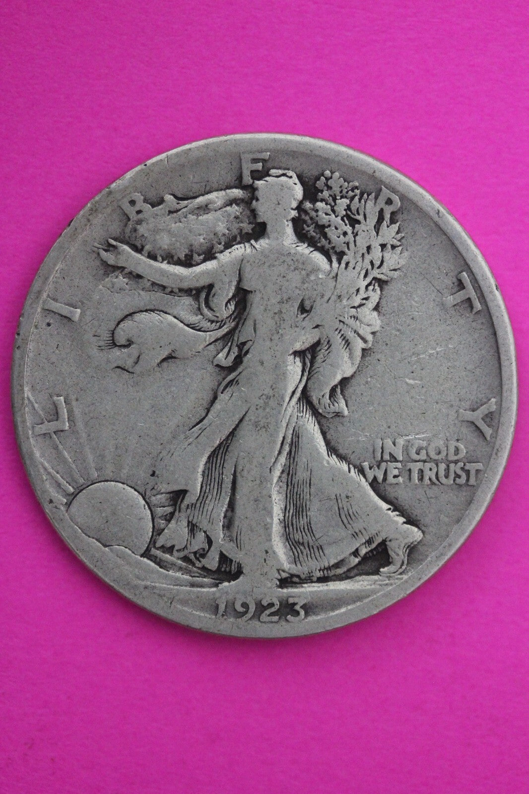 1923 S Walking Liberty Walker Half Dollar Coin Semi Key Date Coin Genuine 0438N