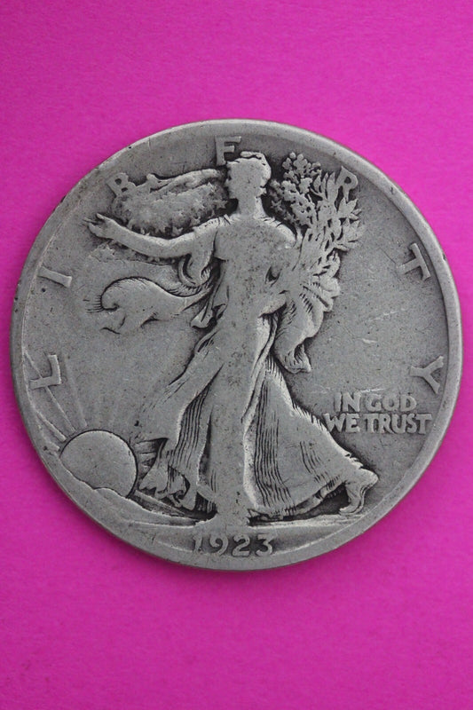 1923 S Walking Liberty Walker Half Dollar Coin Semi Key Date Coin Genuine 0438N
