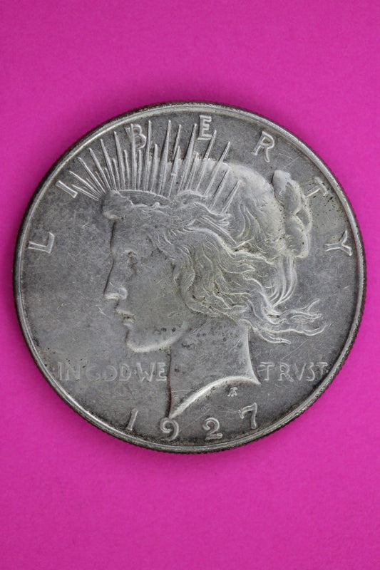 1927 S Peace Lady Liberty Semi Key Date Silver Dollar Guaranteed Authentic 1773