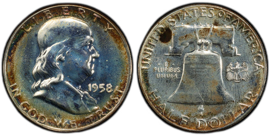 Toned 1958 PR 65 Ben Franklin Half Dollar NGC Certified Graded Authentic 362