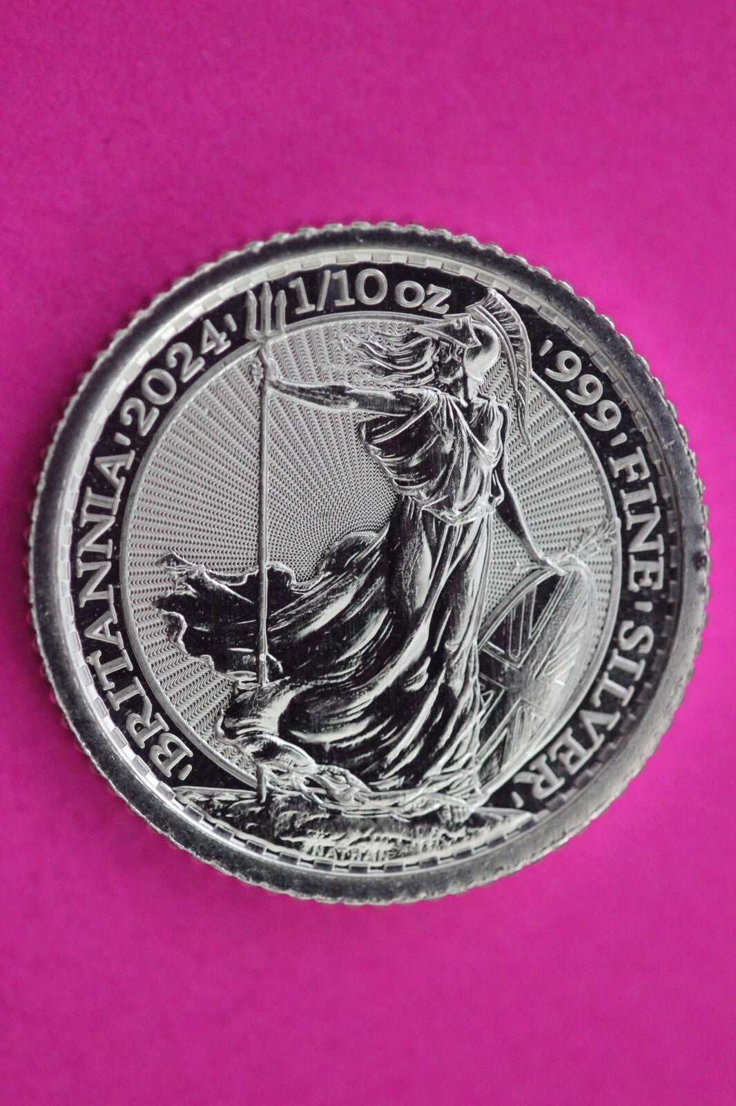 2024 Great Britain 20 Pence 1/10 th Ounce Britannia .999 Silver Authentic 0995