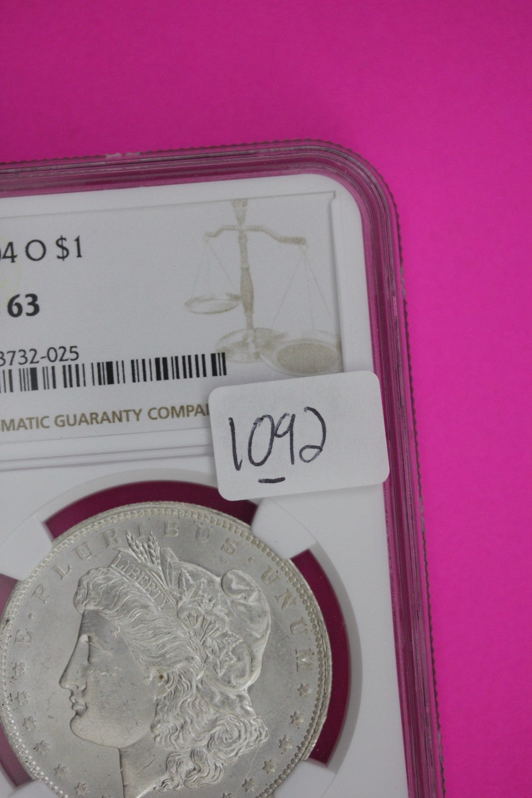1904 O MS 63 Liberty Morgan Silver Dollar NGC Certified Graded Authentic 1092