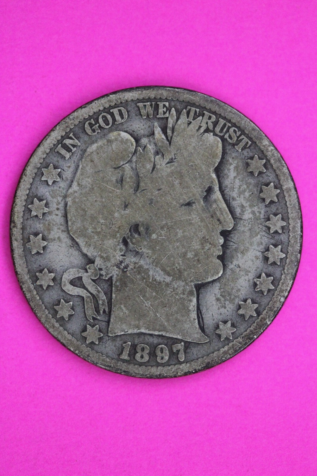 1897 O Barber Liberty Half Dollar Silver Coin Guaranteed Authentic Genuine 1390