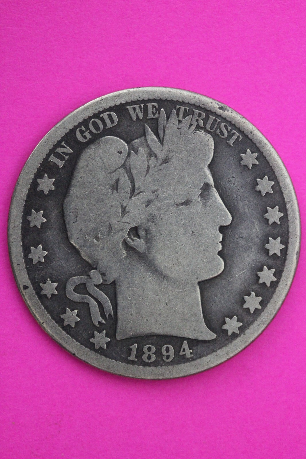 1894 S Barber Liberty Half Dollar Silver Coin Scarce Semi Key Date Genuine 0426N