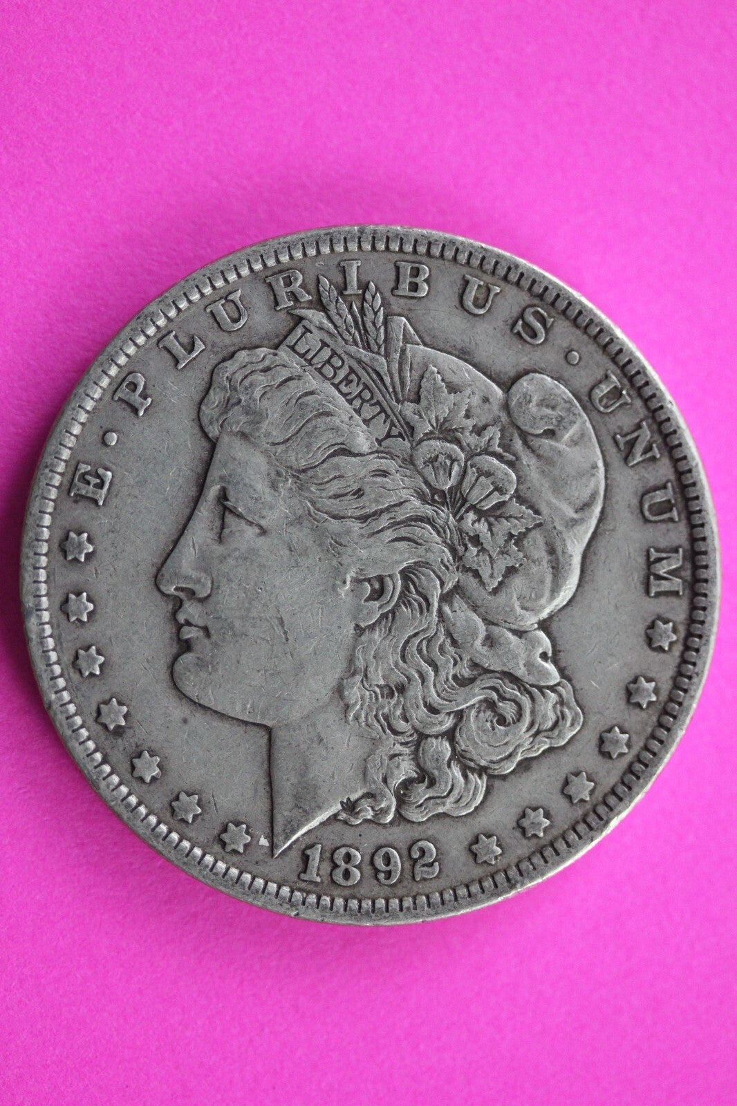 1892 P Morgan Lady Liberty Rare Date Silver Dollar Guaranteed Authentic 0213N