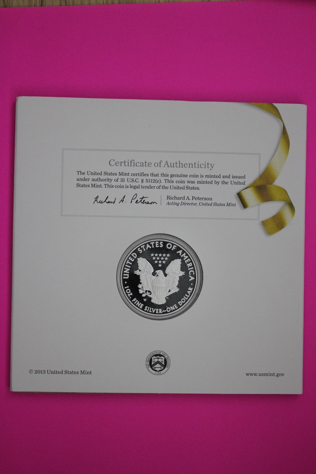 Gem 2013 W Congratulations U.S. Mint Set Proof Deep Cameo Silver Eagle COA 9058