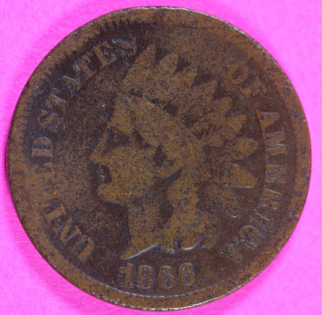 1866 Indian Head Cent Penny Rare Early Type Coin Exact Coin Pictured 238
