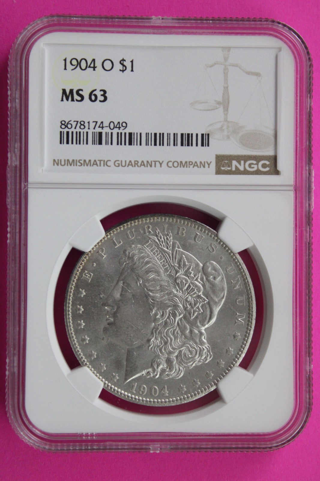 1904 O MS 63 Liberty Morgan Silver Dollar NGC Certified Graded Authentic 864