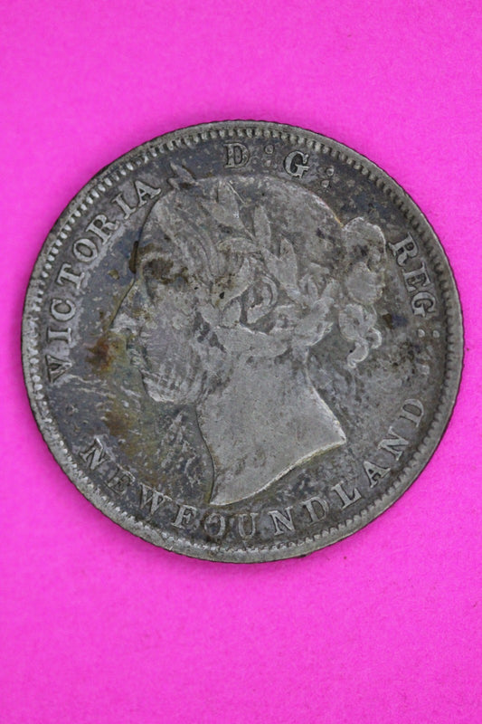 1900 Newfoundland Canada 20 TWENTY Cent Silver Coin Guaranteed Authentic 2242