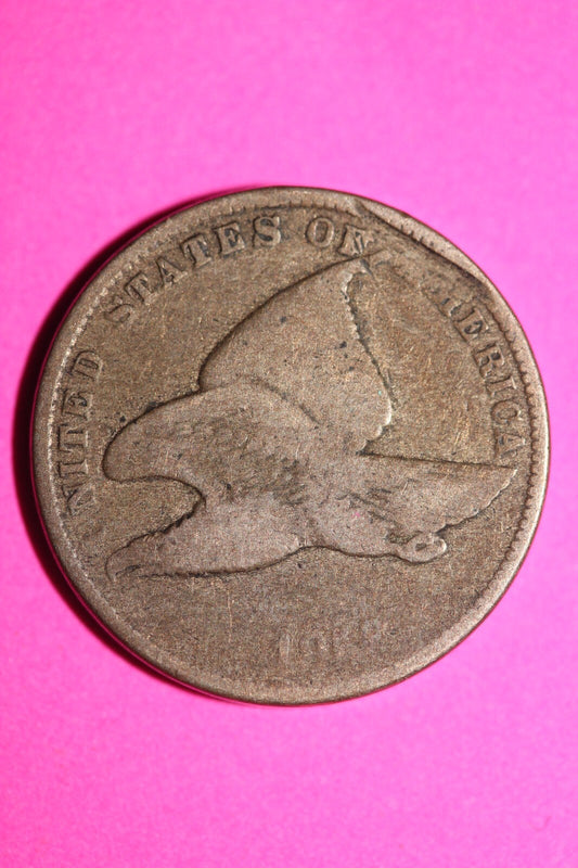 1858 Flying Eagle Cent Penny Exact Scarce Early Type Exact Coin as Pictured 147