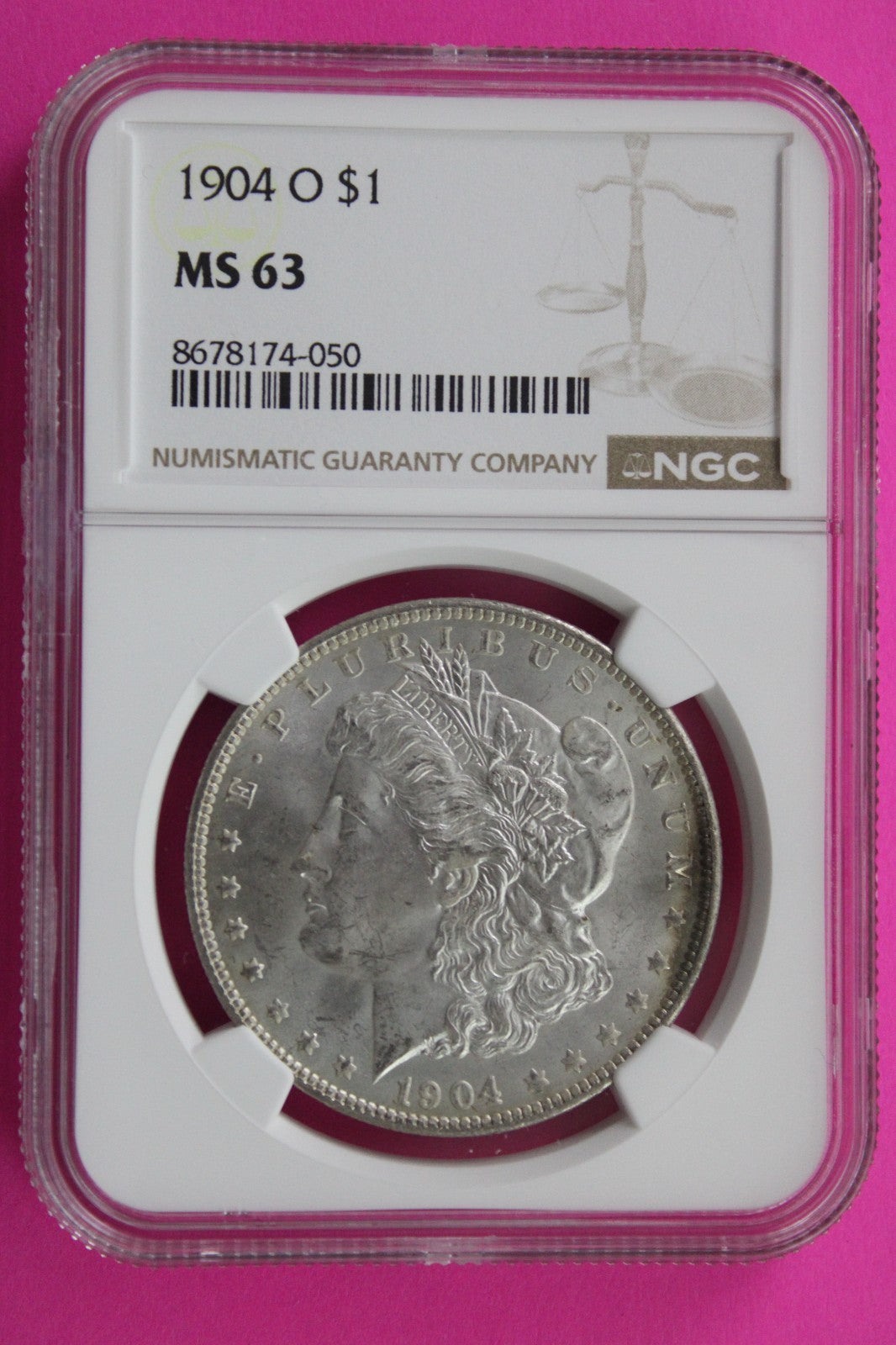 1904 O MS 63 Liberty Morgan Silver Dollar NGC Certified Graded Authentic 865