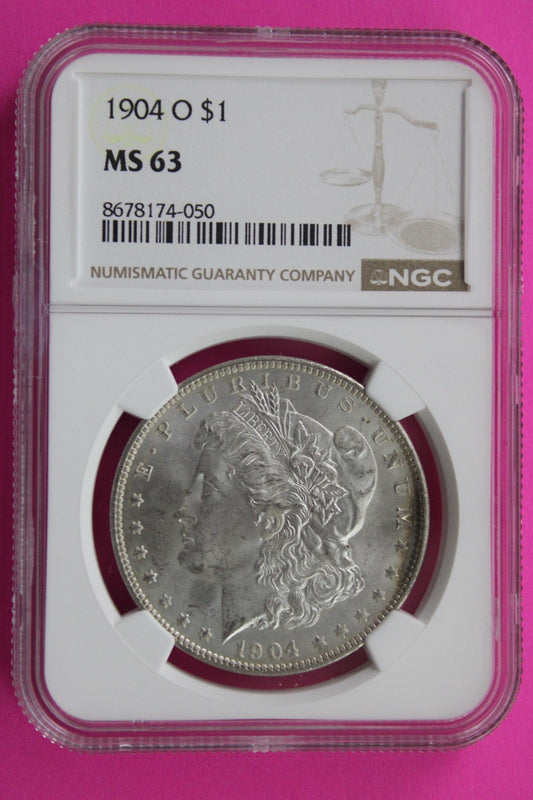 1904 O MS 63 Liberty Morgan Silver Dollar NGC Certified Graded Authentic 865