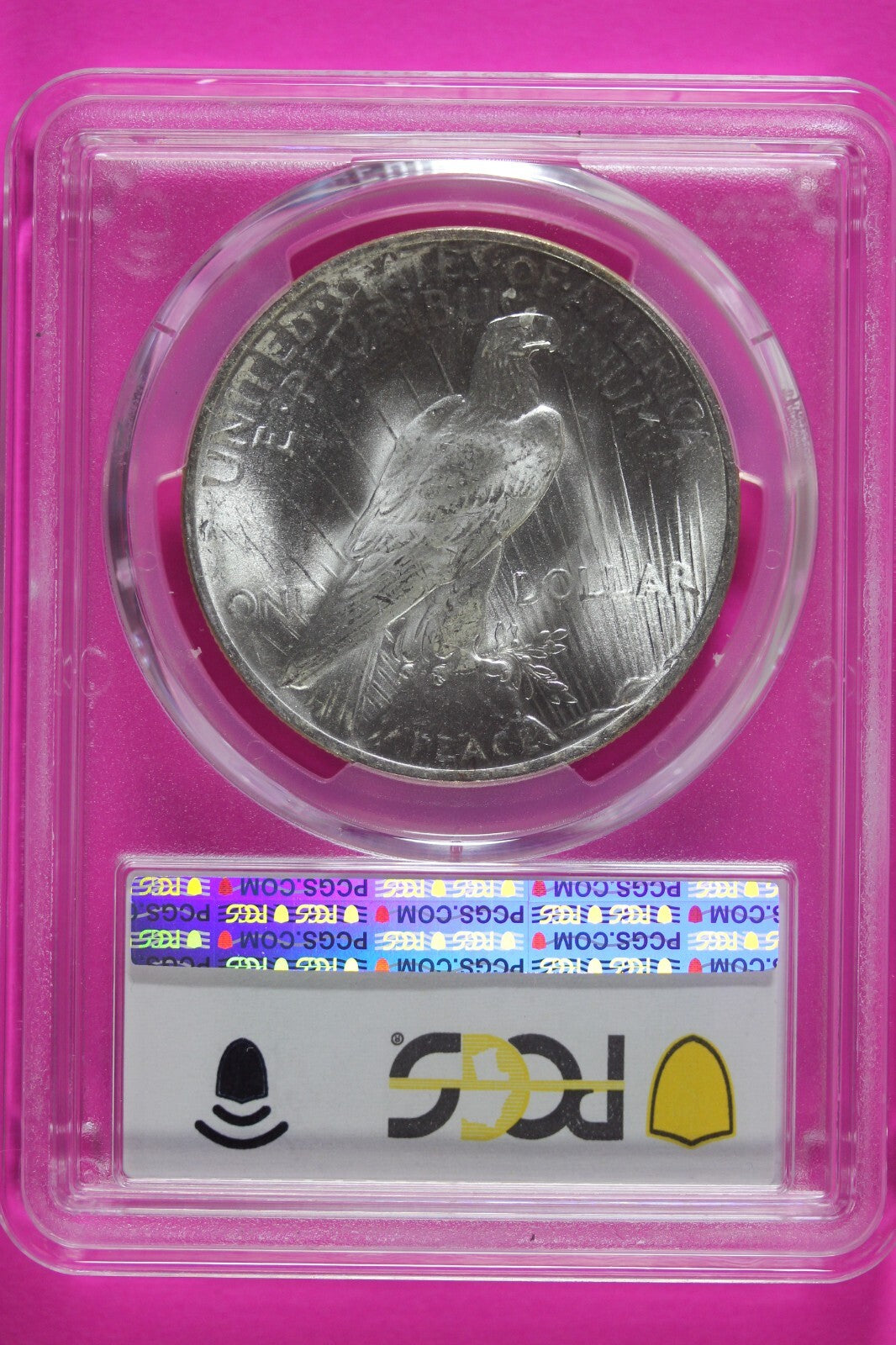 Toned 1922 P MS 64 Peace Silver Dollar PCGS Graded Certified Authentic Slab 929
