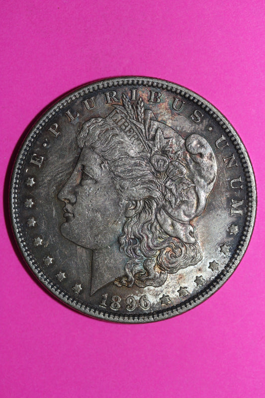 Toned High Grade 1896 P Morgan Liberty Silver Dollar Guaranteed Authentic 1820