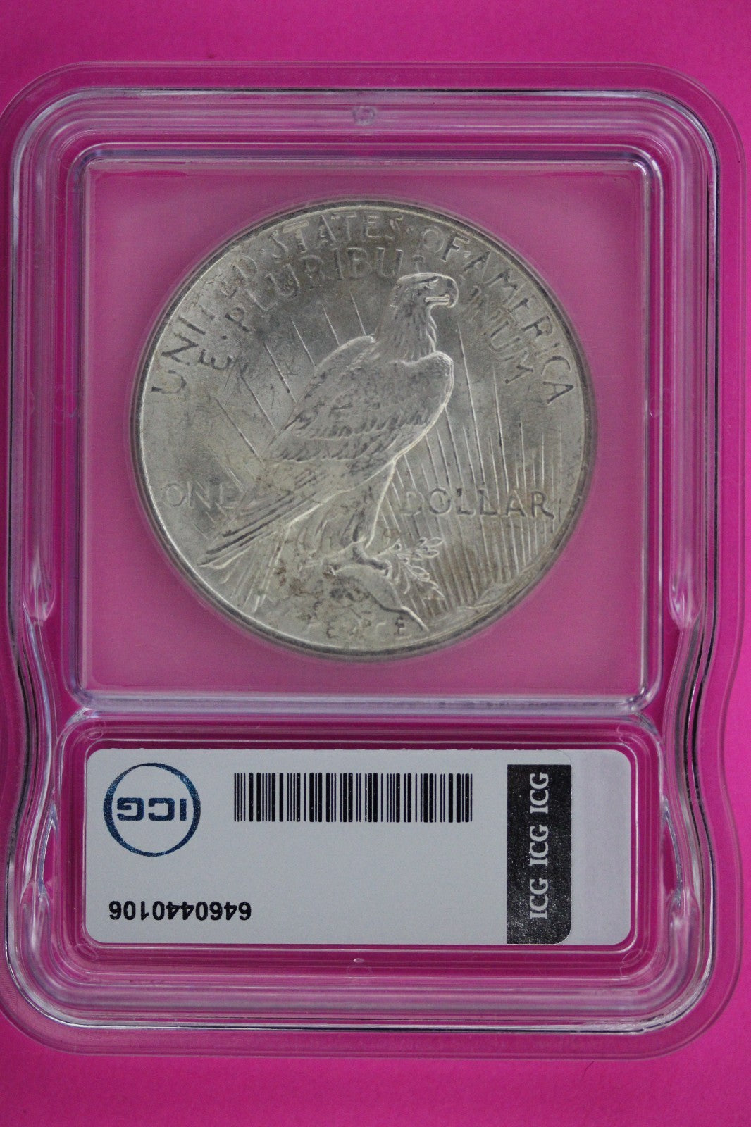 1922 P MS 62 Liberty Peace Silver Dollar ICG Certified Graded Authentic Slab 614