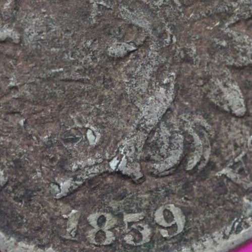 1859 Copper Nickel Indian Head Cent Penny Early Type Coin Exact Coin Pictured 68