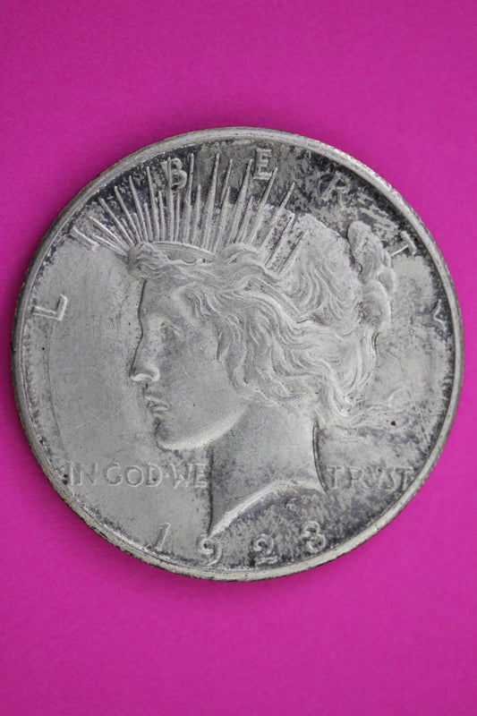 1923 S Peace Silver Dollar LIberty Coin Guaranteed Genuine American Seller 1989