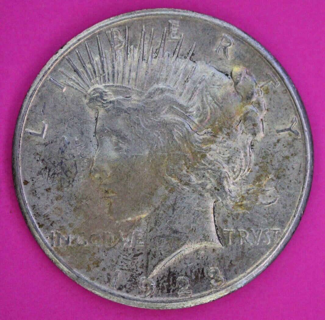 Toned High Grade 1923 S Liberty Peace Silver Dollar Philadelphia Mint Coin 234