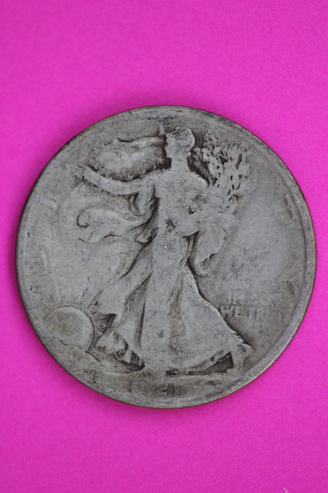 1921 D Walking Liberty Silver Half Dollar Guaranteed Authentic Genuine Coin 1503