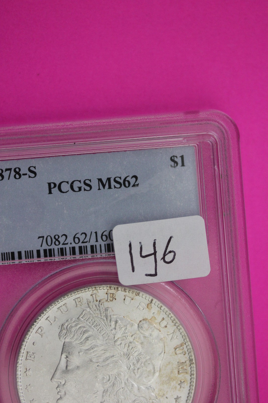1878 S MS 62 Morgan Liberty Silver Dollar PCGS Authentic Graded Certified 146