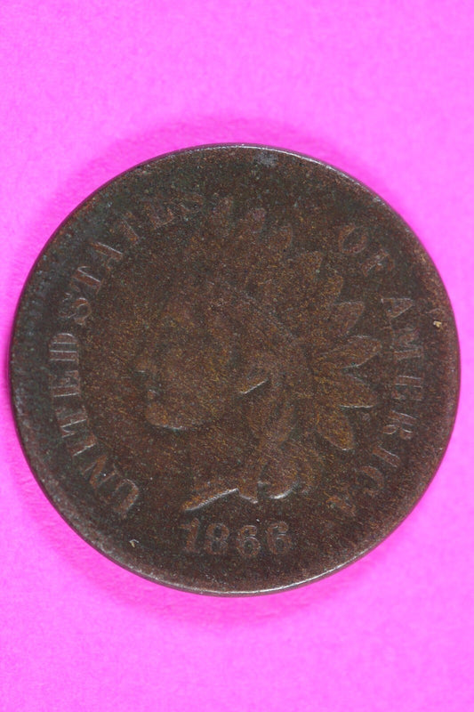 1866 Indian Head Cent Penny Scarce Early Type You Get Exact Coin Pictured 261