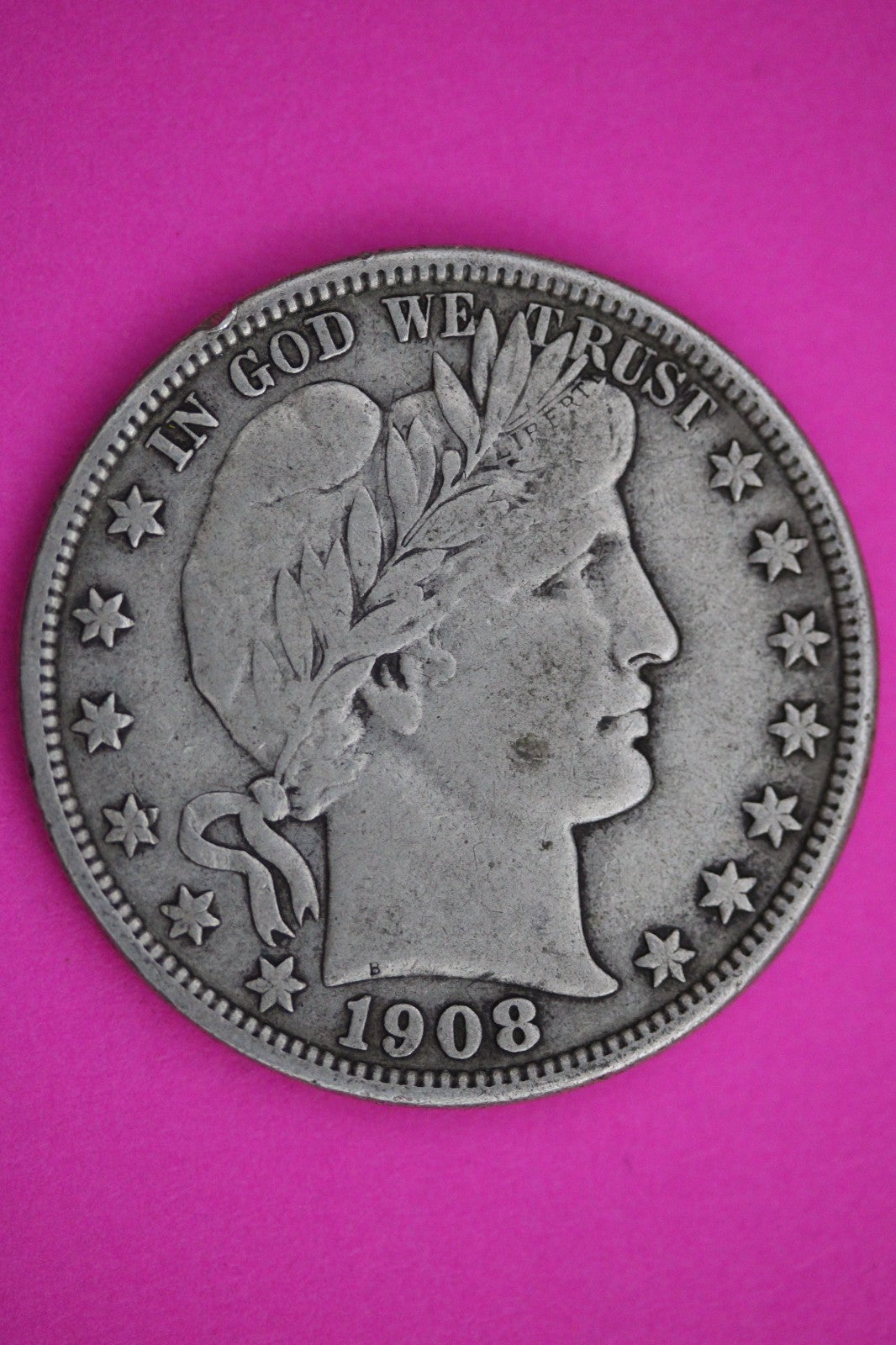 1908 O Barber Liberty Half Dollar Coin Guaranteed Authentic & Genuine 2419