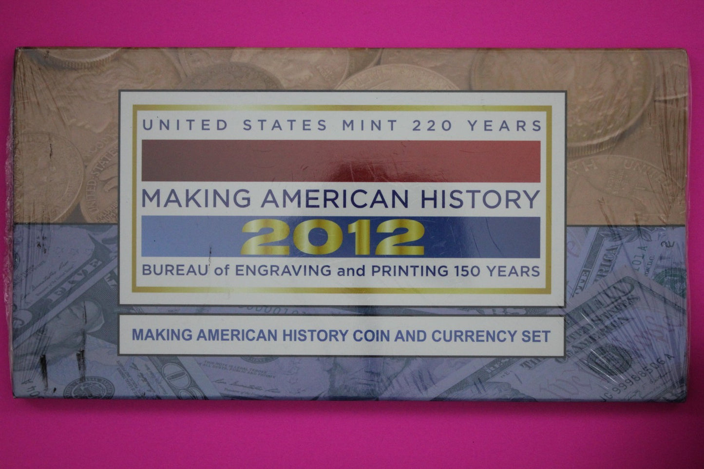 Mint Sealed 2012 Coin & Currency Set Proof 1 OZ Silver Eagle & $5 Note COA 9013