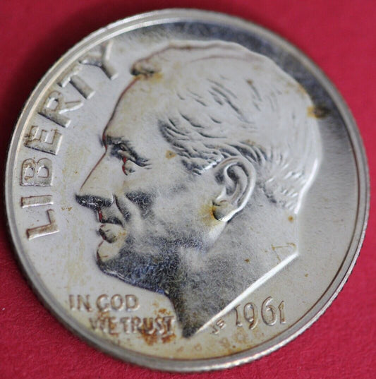 1961 Silver Proof Roosevelt Dime Exact Coin Shown  57