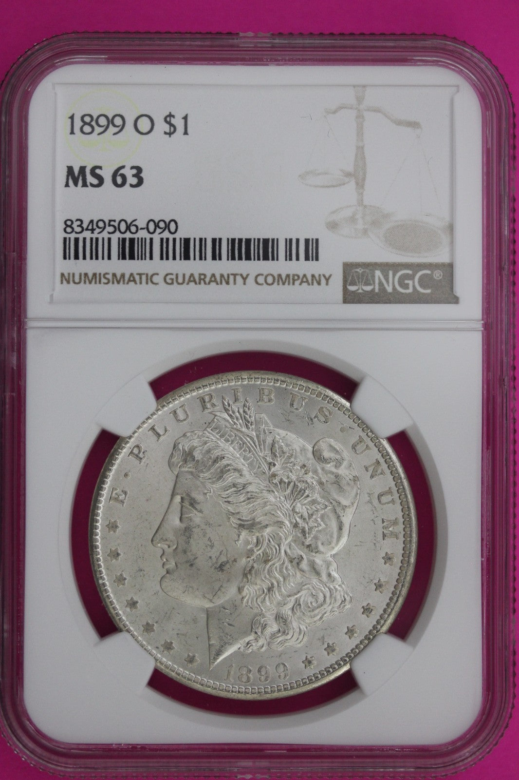 1899 O MS 63 Liberty Morgan Silver Dollar NGC Certified Graded Authentic 251