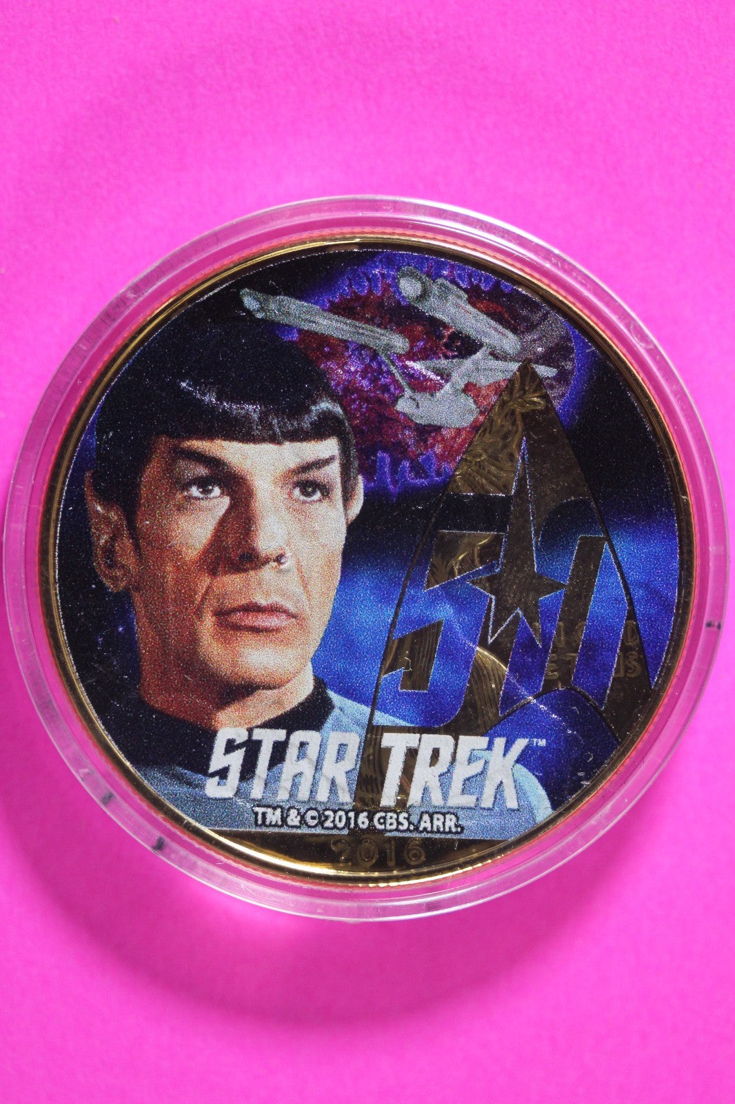 2016 Star Trek Mr Spock Silver Eagle Coin 1 OZ .999 Fine Capsule C189