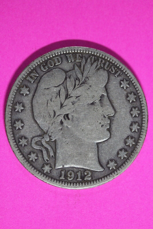 1912 P Barber Liberty Half Dollar Scarce Semi Key Date Coin Philadelphia 213